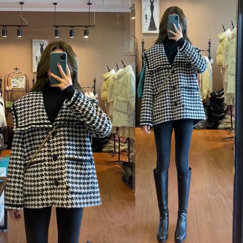 2021 New autumn and winter new Korean style small fragrance jacket women' houndstooth ladies short top trend VXWR, Camel
2021 New autumn and winter new Korean style small fragrance jacket women' houndstooth ladies short top trend VXWR, Camel