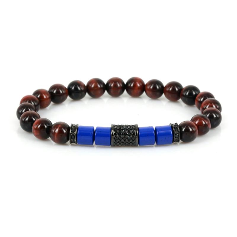 Charm Bracelets 1PC 8MM Adjustable Friendship Elastic Rope CZ Bracelet Striped Natural Stone Beads For Women Men Pulseras Mujer
Charm Bracelets 1PC 8MM Adjustable Friendship Elastic Rope CZ Bracelet Striped Natural Stone Beads For Women Men Pulseras Mujer