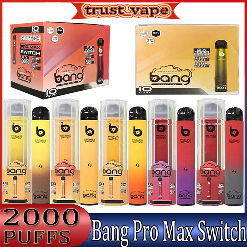 High Quality 2in1 Bang Switch XXtra Pro Max Electronic Cigarettes Disposable Vape Pen 2000 Puffs Bong XXL Vapor Pod Portable Vaper Vaporizer
High Quality 2in1 Bang Switch XXtra Pro Max Electronic Cigarettes Disposable Vape Pen 2000 Puffs Bong XXL Vapor Pod Portable Vaper Vaporizer