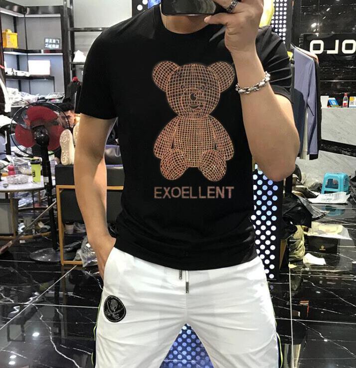 2021 New Men Rhinestonesl Short Sleeve Stand Collar Slim Fit Tshirt Streetwear Man Top Tees M-5xl Occh, As shown
2021 New Men Rhinestonesl Short Sleeve Stand Collar Slim Fit Tshirt Streetwear Man Top Tees M-5xl Occh, As shown