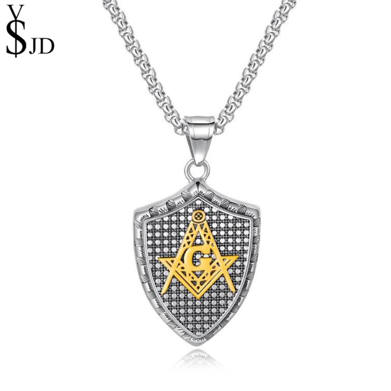 YSJD Masonic Symbol Necklaces & Pendants for Men 316L Stainless Steel Jewelry Punk Male Necklace 550mm Long Chain
YSJD Masonic Symbol Necklaces & Pendants for Men 316L Stainless Steel Jewelry Punk Male Necklace 550mm Long Chain