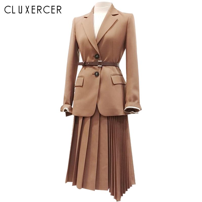 2020 Spring Autumn Solid Color Blazer Jacket Female Blazer Coat Office Lady Belt Single Breasted Slim Suit Chaqueta Mujer, Camel skirt
2020 Spring Autumn Solid Color Blazer Jacket Female Blazer Coat Office Lady Belt Single Breasted Slim Suit Chaqueta Mujer, Camel skirt
