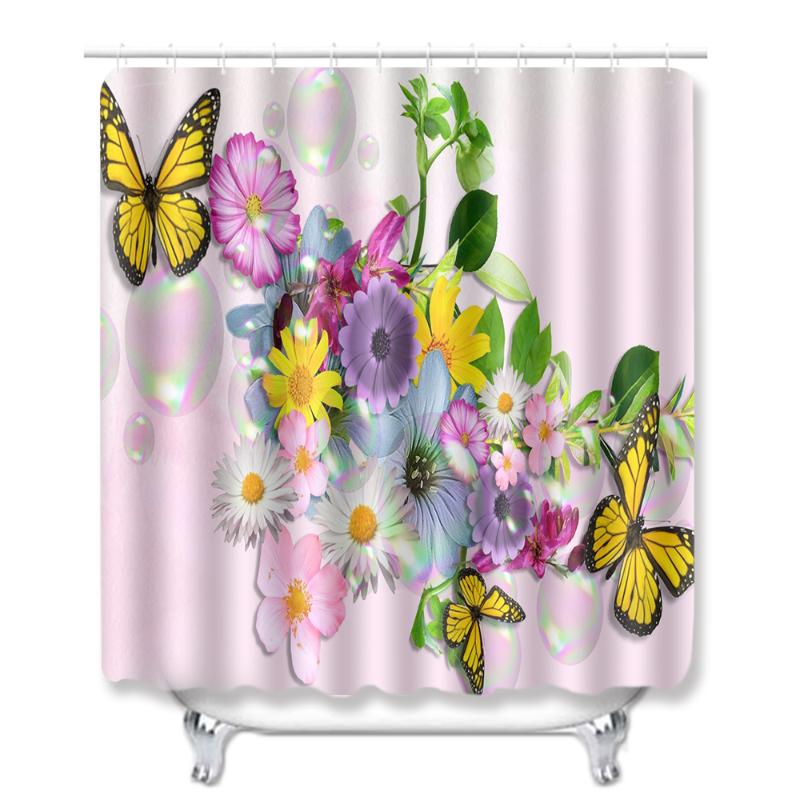 Butterfly Flower Home Decor Shower curtains With Hooks Bath Curtain Waterproof Scenery Shower Curtain Bathroom
Butterfly Flower Home Decor Shower curtains With Hooks Bath Curtain Waterproof Scenery Shower Curtain Bathroom