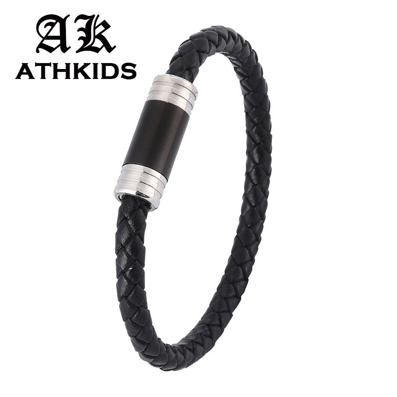 Charm Bracelets Fashion 6mm Black/Brown Leather Braided Bracelet Men Women Jewelry Stainless Steel Magnetic Clasp Male Wrist Band Gifts PD04
Charm Bracelets Fashion 6mm Black/Brown Leather Braided Bracelet Men Women Jewelry Stainless Steel Magnetic Clasp Male Wrist Band Gifts PD04