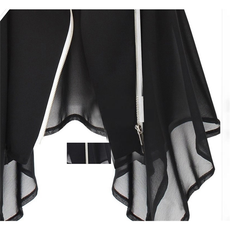 Free shipping new chiffon Jacket spring Autumn models Women Slim Long jacket Europe sleeveless Coats & JacketS.M.L,XL 201026