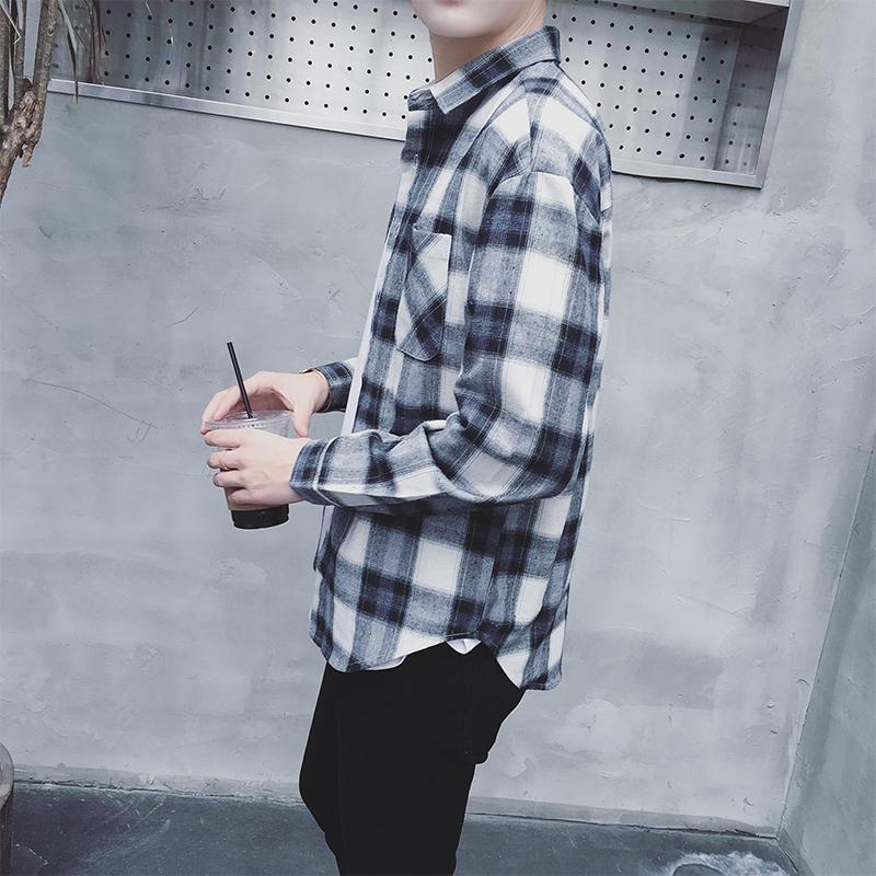 Men Flannel Plaid Shirt Cotton 2020 Spring Autumn Casual Long Sleeve Shirt Soft Comfort Slim Fit Styles Brand Man Plus