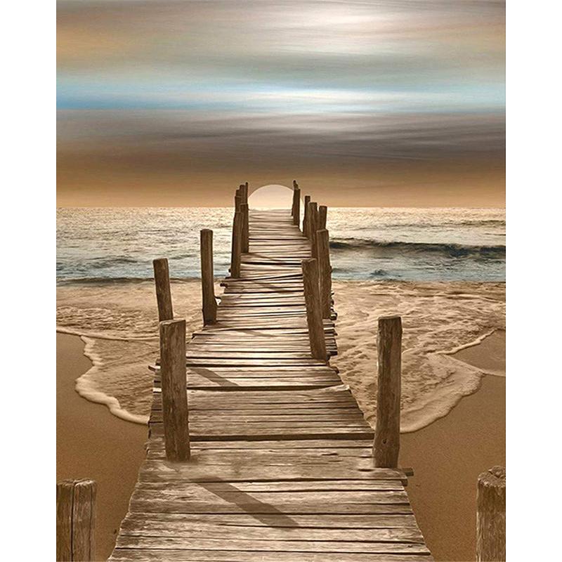 Dropshipping 60x75cm Painting By Numbers DIY Sea wooden bridge Scenery Wall Art Picture Acrylic Painting For Wedding Decoration
Dropshipping 60x75cm Painting By Numbers DIY Sea wooden bridge Scenery Wall Art Picture Acrylic Painting For Wedding Decoration