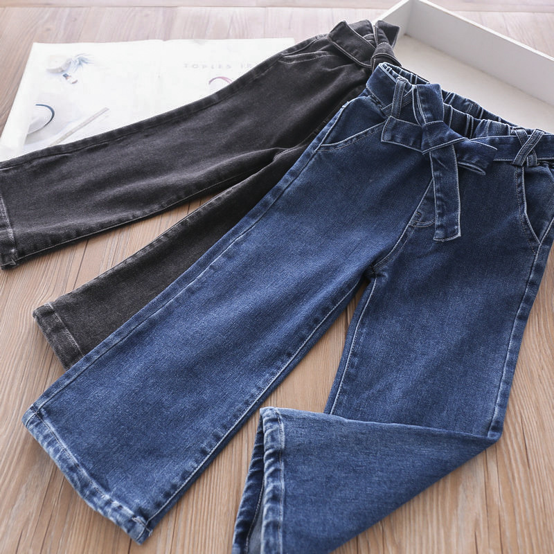 2020 Autumn Waistband Bow Denim Pants Girls' Trousers Children's Clothing Wholesale, Black
2020 Autumn Waistband Bow Denim Pants Girls' Trousers Children's Clothing Wholesale, Black