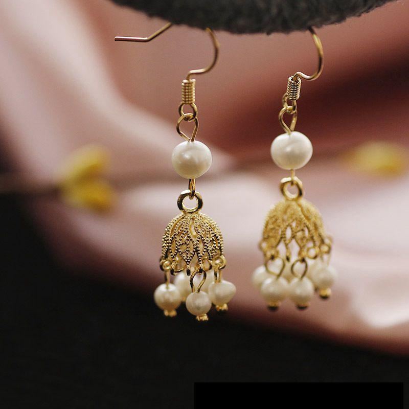Luxury Freshwater Pearl Lantern Shape Drop Earrings Women Wedding Engagement Jewelry Noble Gold Color Chandelier Earrings EH026 
Luxury Freshwater Pearl Lantern Shape Drop Earrings Women Wedding Engagement Jewelry Noble Gold Color Chandelier Earrings EH026