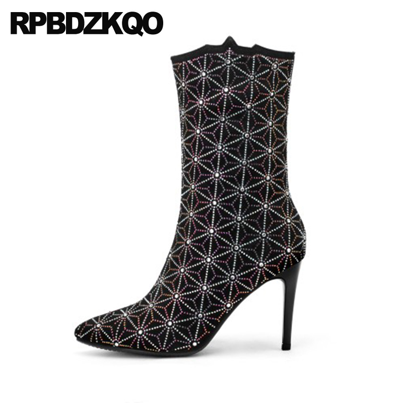 bling brand women winter boots genuine leather high heel stiletto big size black shoes rhinestone pointed toe 10 diamond sparkly
bling brand women winter boots genuine leather high heel stiletto big size black shoes rhinestone pointed toe 10 diamond sparkly