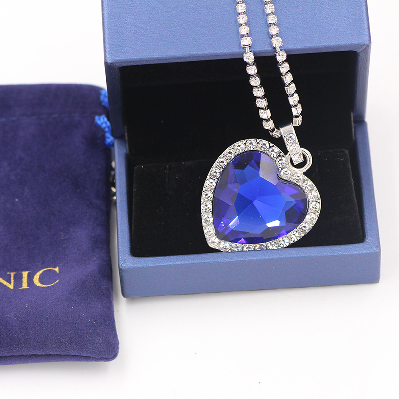wholesale Titanic Heart of Ocean blue heart love forever pendant Necklace + velvet bag Y1220, Silver
wholesale Titanic Heart of Ocean blue heart love forever pendant Necklace + velvet bag Y1220, Silver