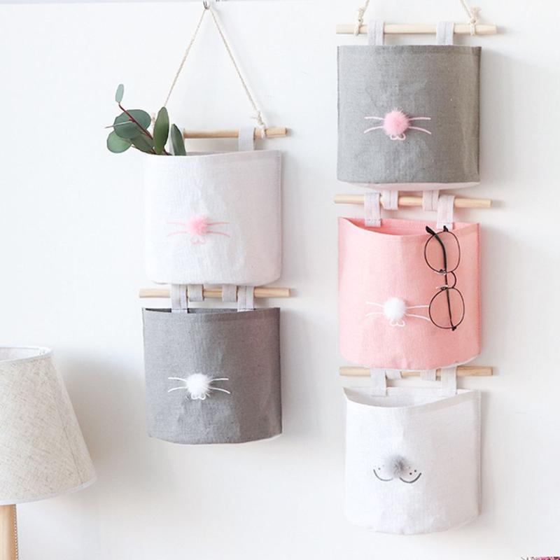 Storage Bags Fresh Hanging Bag Cotton Linen Wall Door Pouch Cute Small Pompom Toys Sundries Organizer Container Home Supplies 
Storage Bags Fresh Hanging Bag Cotton Linen Wall Door Pouch Cute Small Pompom Toys Sundries Organizer Container Home Supplies