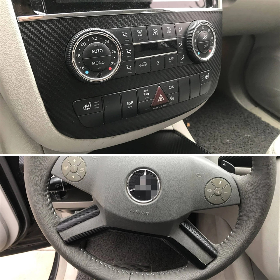 For Mercedes R Class W251 20062017 Interior Central Control Panel Door Handle 5D Carbon Fiber Sticker Decals Car styling Accessor