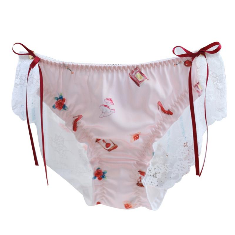 Women Lace Girl Panties Ribbon Mid-Waist Japanese Style Underwear Printed Ribbon Ladies Briefs New
Women Lace Girl Panties Ribbon Mid-Waist Japanese Style Underwear Printed Ribbon Ladies Briefs New