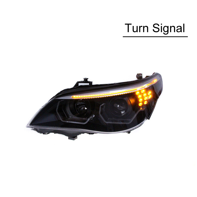 Car Head Lights Parts For BMW E60 2003-2010 Headlights Front Lamp LED Signal Brake Reversing Parking Fog Lights