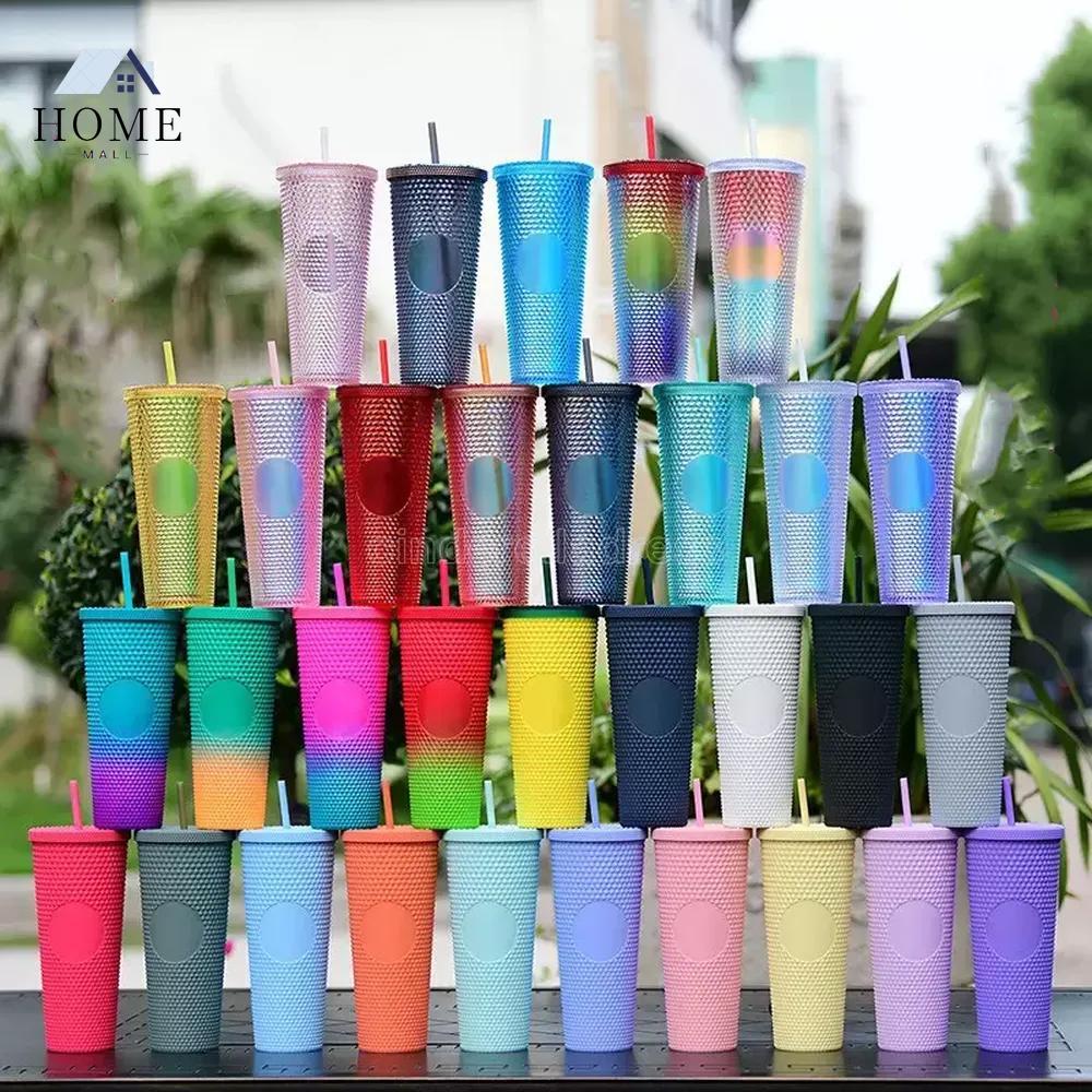 Starbucks Studded Plastic Tumbler Cold Cup Godness 24oz 710ml Double Wall Matte Coffee Mug With Straw Reusable Clear Drinking Blank LOGO, Mix style/note
Starbucks Studded Plastic Tumbler Cold Cup Godness 24oz 710ml Double Wall Matte Coffee Mug With Straw Reusable Clear Drinking Blank LOGO, Mix style/note
