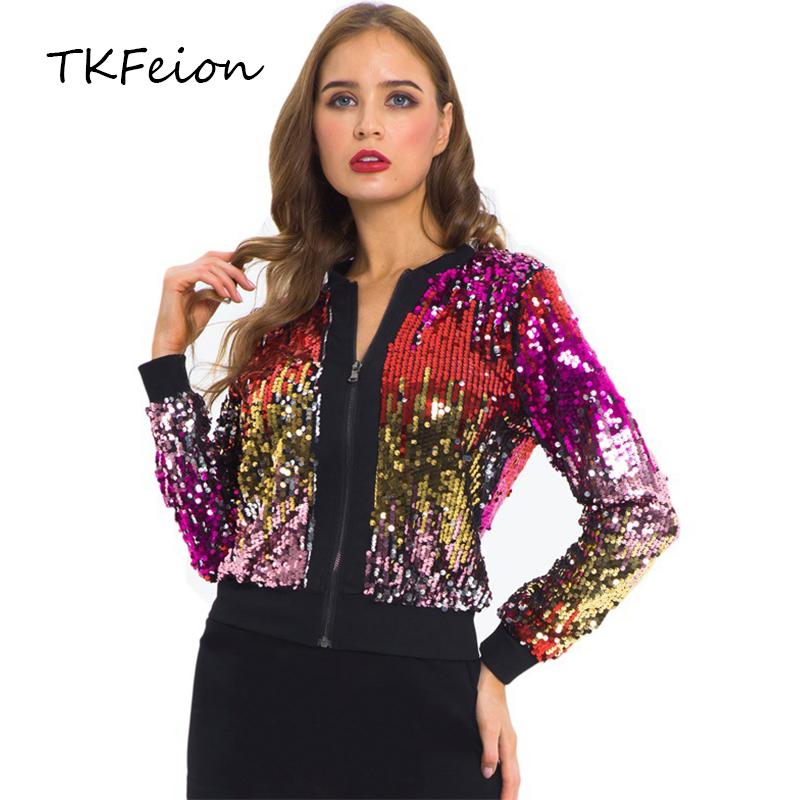2020 Autumn/Spring New Arrived Womens Coats Sequin Gradient Color Fashion Short Slim Style Female Sexy Party Club Crop Jackets, Multicolor
2020 Autumn/Spring New Arrived Womens Coats Sequin Gradient Color Fashion Short Slim Style Female Sexy Party Club Crop Jackets, Multicolor