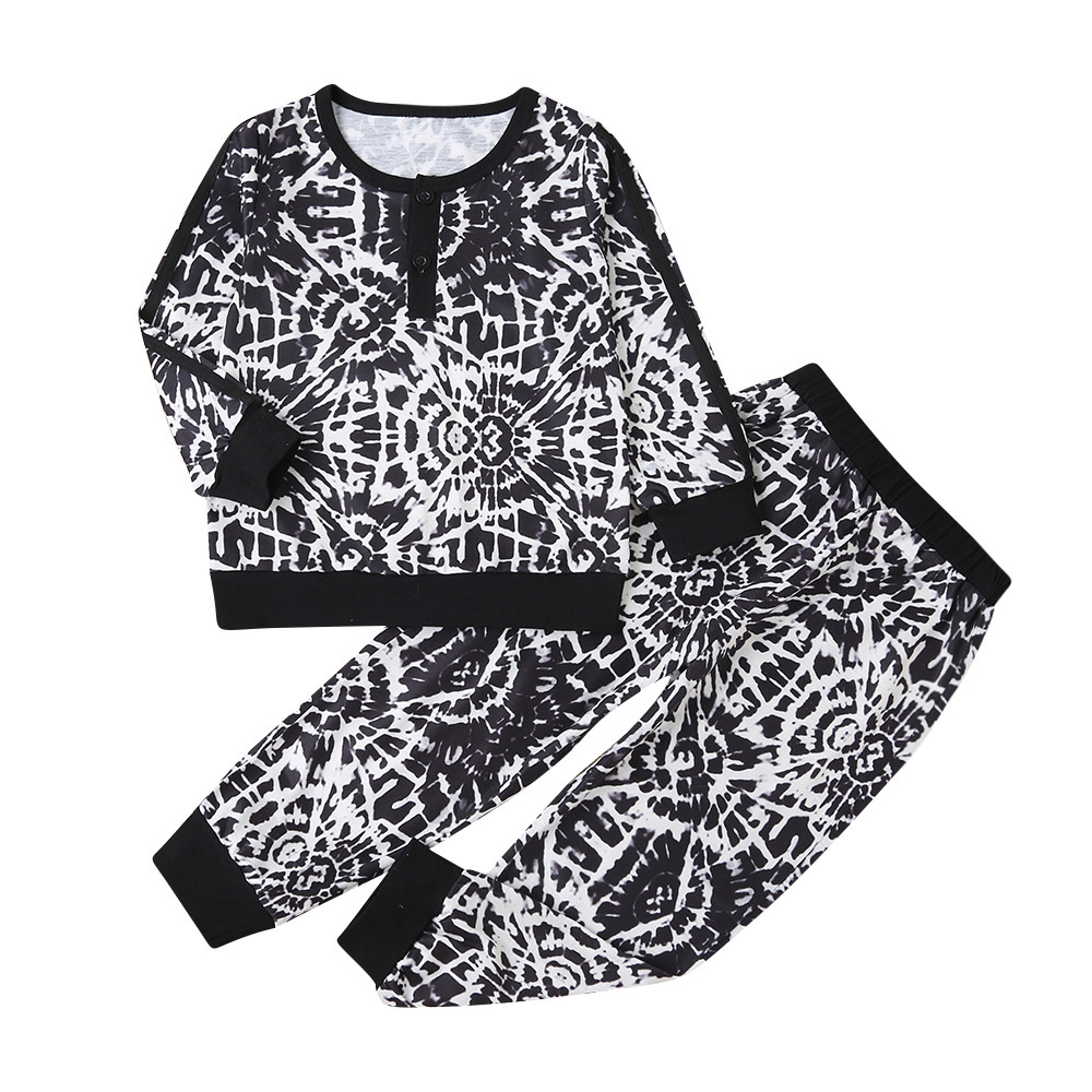 Fashion Clothing Sets Autumn Winter Toddler Girls Clothes Tie-dyed Fashion Style Costume Outfit Kids Girls Clothing SetX1019