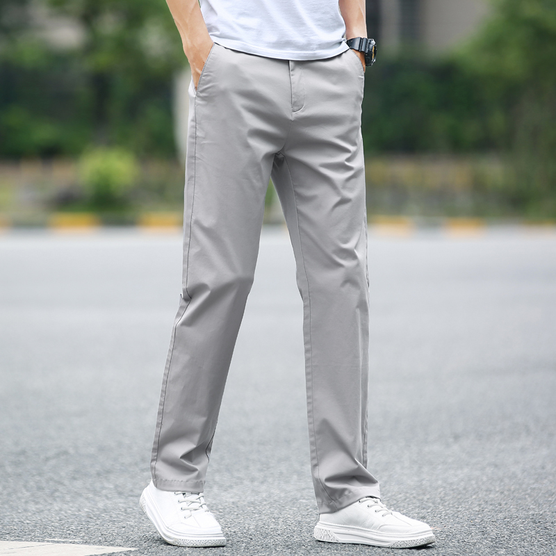 Spring summer Pants Men Fashion Business Stretch Men Chinos Trousers Casual Black Cotton Pants Male Pentalon Homme Mens 40 42 201126