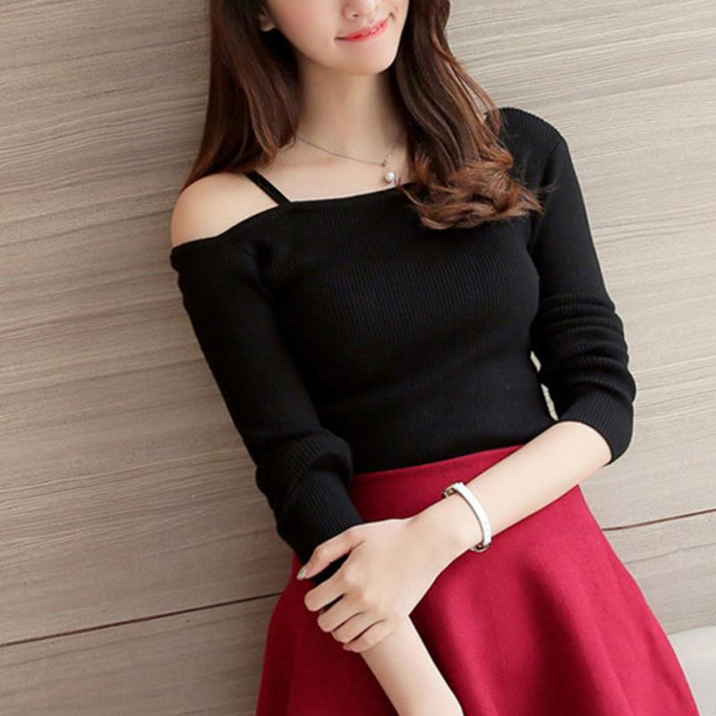Off Shoulder Sexy Women Long Sleeve Knitted Sweater Solid Skinny Slim Sweater Women Spring And Winter Pullovers, Black
Off Shoulder Sexy Women Long Sleeve Knitted Sweater Solid Skinny Slim Sweater Women Spring And Winter Pullovers, Black