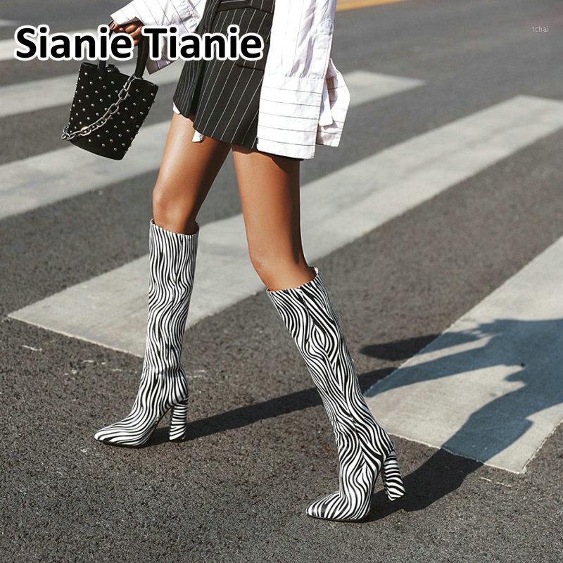 Sianie Tianie 2020 winter autumn sexy european woman boots pointed to block high heels zebra skin print women knee high boots1, Black
Sianie Tianie 2020 winter autumn sexy european woman boots pointed to block high heels zebra skin print women knee high boots1, Black
