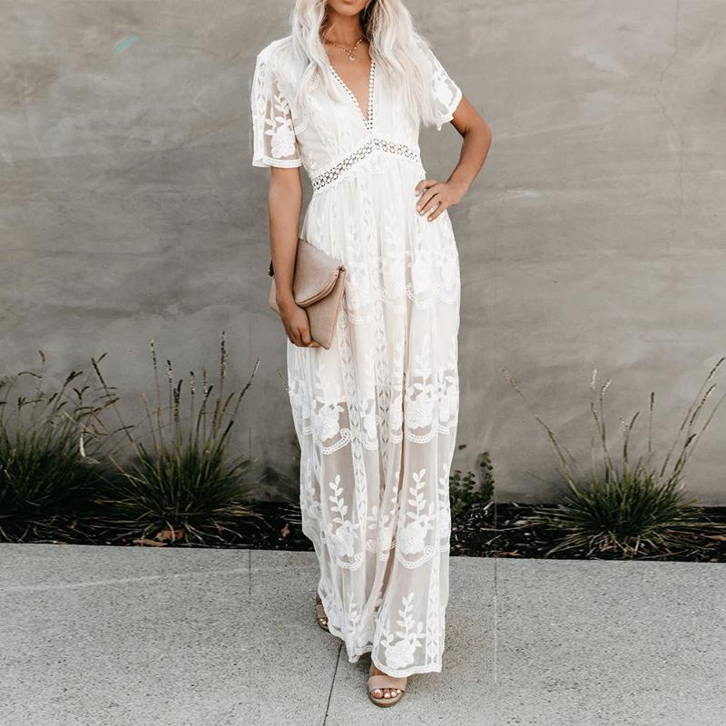 Casual Dresses 2022 Summer Boho Women Maxi Dress Loose Embroidery White Lace Long Tunic Beach Vacation Holiday Clothing Vestidos
Casual Dresses 2022 Summer Boho Women Maxi Dress Loose Embroidery White Lace Long Tunic Beach Vacation Holiday Clothing Vestidos