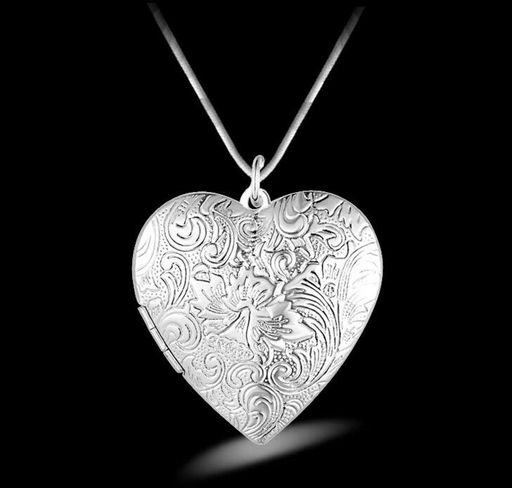 Silver 925 Jewelry Hollow Heart Pendant Necklace for Women Openable DIY Secret Photo Locket Necklaces Chains Vintage Gifts
Silver 925 Jewelry Hollow Heart Pendant Necklace for Women Openable DIY Secret Photo Locket Necklaces Chains Vintage Gifts
