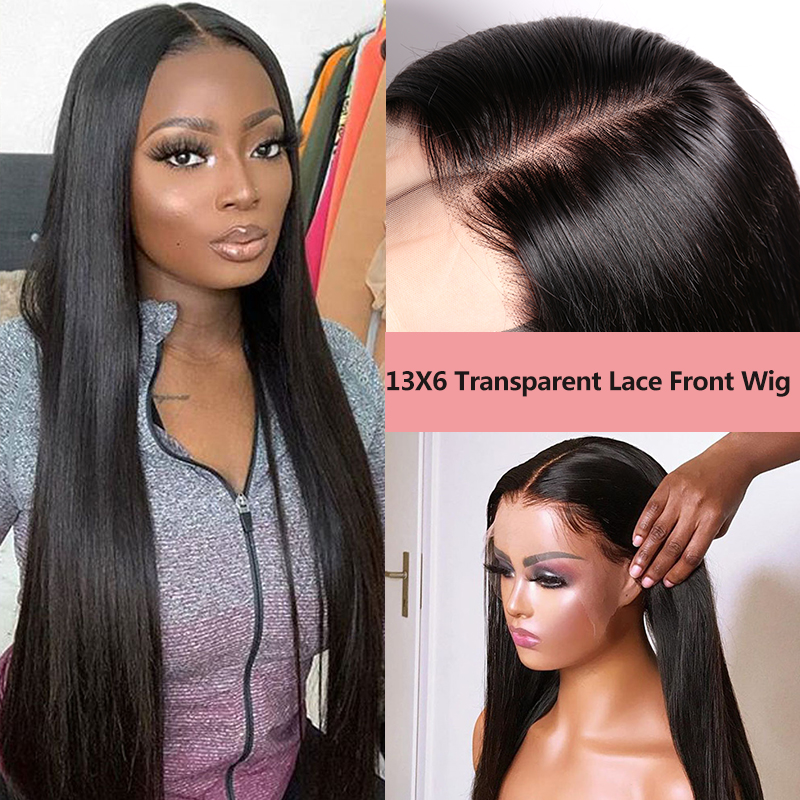13*4 Brazilian Straight Glueless Lace Front Human Hair Wig With Baby Hair Pre Plucked Remy Natural Wig For Women, Black
13*4 Brazilian Straight Glueless Lace Front Human Hair Wig With Baby Hair Pre Plucked Remy Natural Wig For Women, Black
