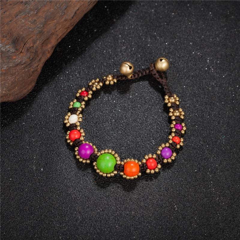 Handmade 4 Colors Vintage Round Stone Brass Knotted Chain Charm Bracelet Female Bohemia Bracelets For Women
Handmade 4 Colors Vintage Round Stone Brass Knotted Chain Charm Bracelet Female Bohemia Bracelets For Women