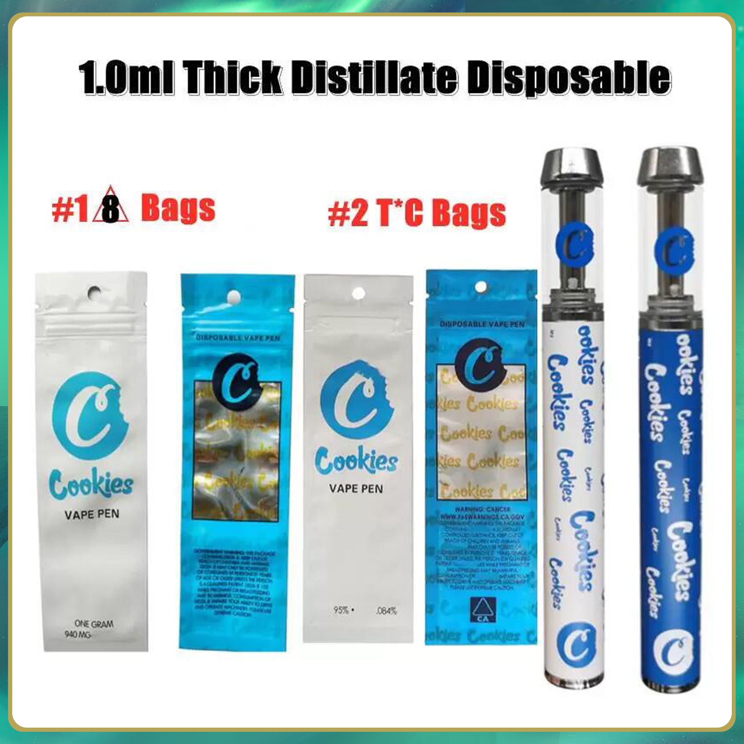 Wholesale Cookies Disposable E Cigarettes Vape Pen Device 1.0ML Pods Packaging bags D8 Rechargeable 240mah Battery OEM Thick distillate Oil
Wholesale Cookies Disposable E Cigarettes Vape Pen Device 1.0ML Pods Packaging bags D8 Rechargeable 240mah Battery OEM Thick distillate Oil