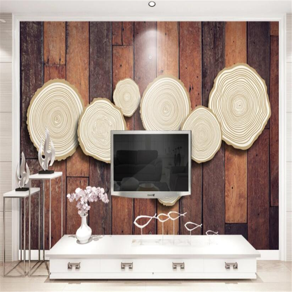 Custom Mural Wood Restaurant Cafe Background wall papers home decor Home Decoration Wallpaper