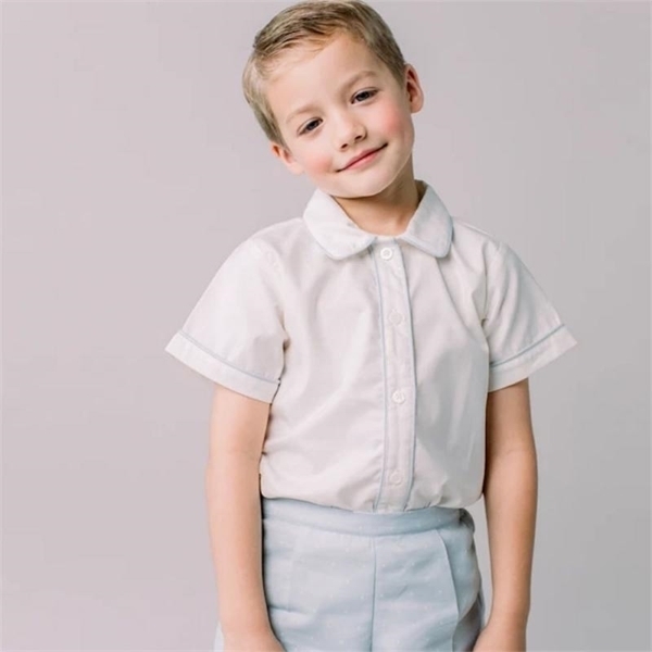 Toddler Spanish Clothing Sets Baby Boy Boutique Clothes Infant Smocked Suits Brother's Outfit Newborn White Shirt + Shorts Suit Y1105
