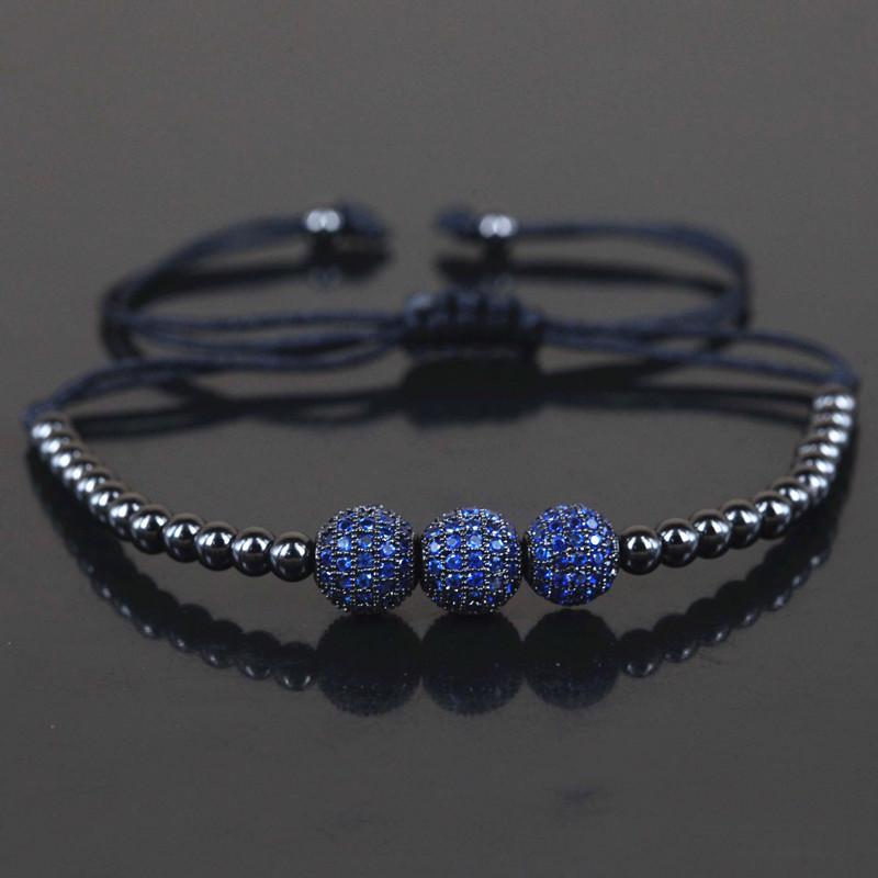 2021 Hot Sale 8mm Micro Pave Blue CZ Beads & 4mm Black Round Ball Copper Beads Braiding Unisex Macrame Bracelet Jewelry Gift
2021 Hot Sale 8mm Micro Pave Blue CZ Beads & 4mm Black Round Ball Copper Beads Braiding Unisex Macrame Bracelet Jewelry Gift