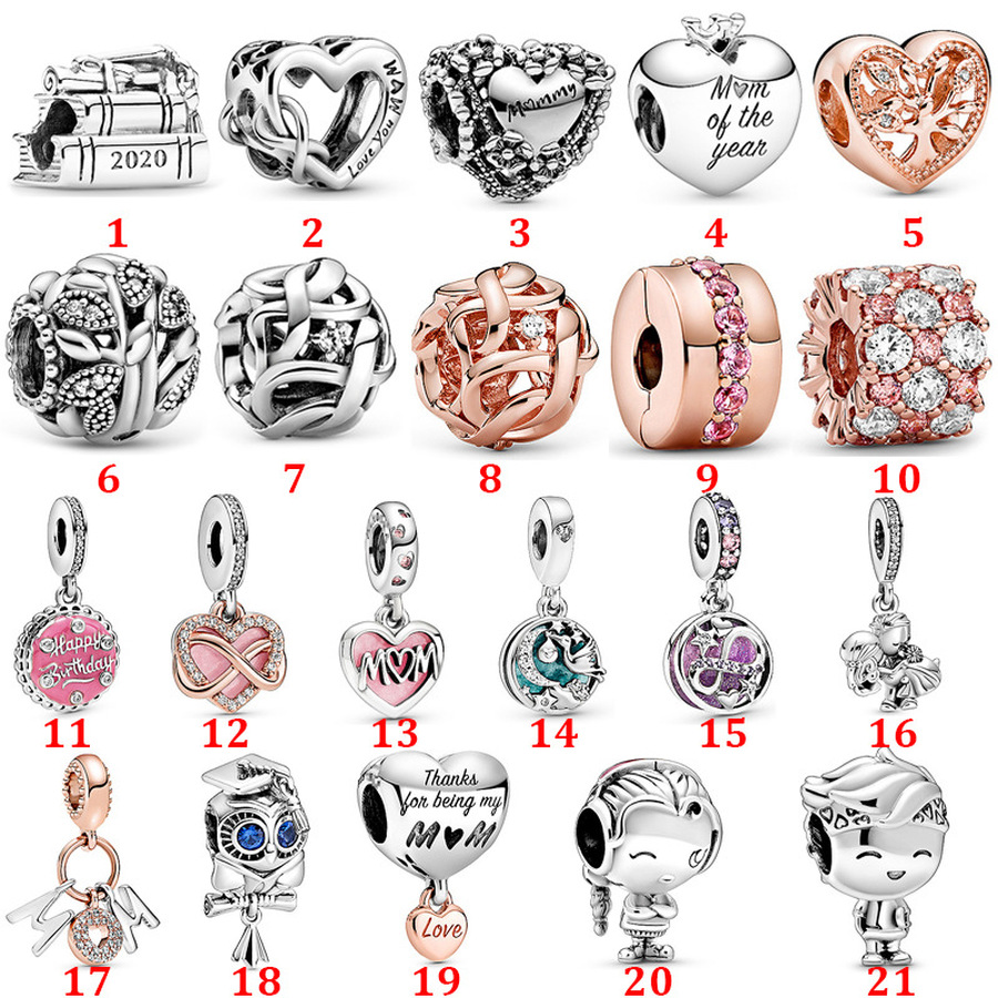 Designer Jewelry 925 Silver Bracelet Charm Bead fit Pandora Love Mother's Day Rose Gold Fastener Slide Bracelets Beads European Style C, Black
Designer Jewelry 925 Silver Bracelet Charm Bead fit Pandora Love Mother's Day Rose Gold Fastener Slide Bracelets Beads European Style C, Black