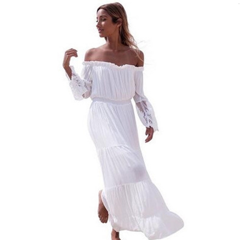 2021 New Bohemia Summer White Lace Off the Shoulder Maxi Women Robe Femme Casual Party Boho Beach Ebge, Blue
2021 New Bohemia Summer White Lace Off the Shoulder Maxi Women Robe Femme Casual Party Boho Beach Ebge, Blue