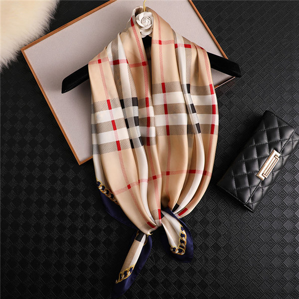 90cm square towel check silk scarf Female versatile scarf Spring and autumn style fashion shawls can be wholesale, Blue;gray
90cm square towel check silk scarf Female versatile scarf Spring and autumn style fashion shawls can be wholesale, Blue;gray