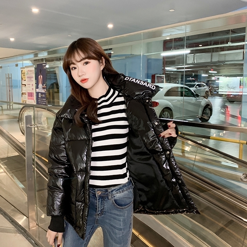 Winter Glossy Down Parkas Women's Waterproof Coat Embroidery Jacket Oversized Warm Thick Parka Women Jacket 201019