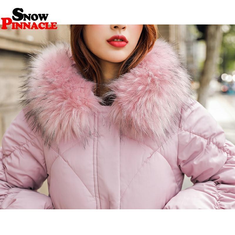 Women long Paraks jackets Casual thicken warm Slim parkas coat 2020 New female hooded padded cotton down jackets snow wear coat LJ201127