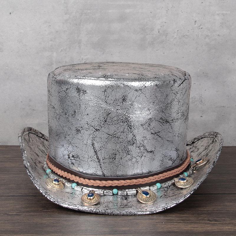 100% Leather Women Men Top Hat President Lday Fedora Hat Magic Flat Steampunk Cosplay Pork Pie Party Caps Dropshiping 13CM1, Gold
100% Leather Women Men Top Hat President Lday Fedora Hat Magic Flat Steampunk Cosplay Pork Pie Party Caps Dropshiping 13CM1, Gold