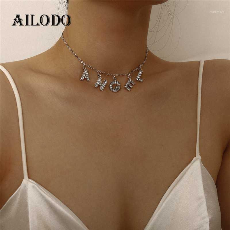 Ailodo Crystal Letter Angel Choker Necklace For Women Silver Color Party Wedding Statement Necklace Collier Gift 20MAY701
Ailodo Crystal Letter Angel Choker Necklace For Women Silver Color Party Wedding Statement Necklace Collier Gift 20MAY701