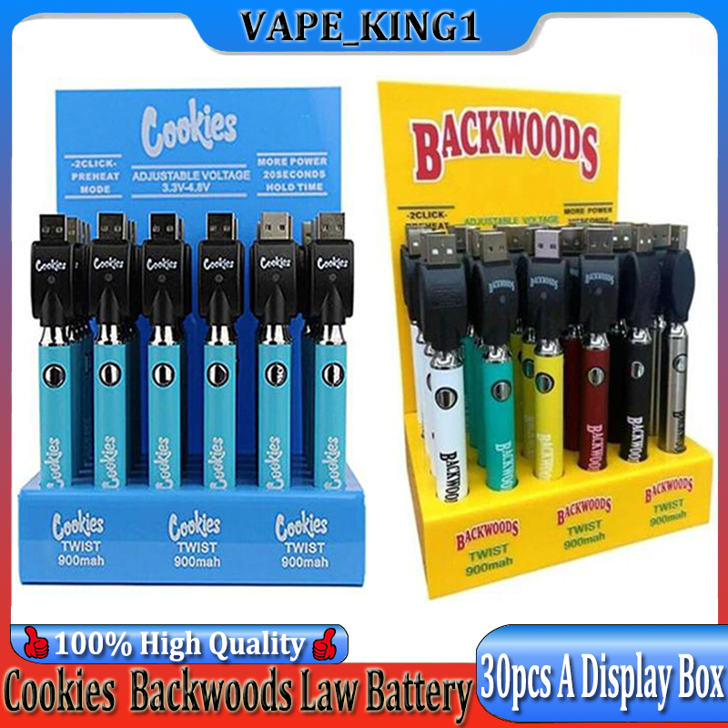 Cookies Backwoods Law Twist Preheat VV Battery 900mAh Bottom Voltage Adjustable Usb Charger Vape Pen 30Pcs with Display Box
Cookies Backwoods Law Twist Preheat VV Battery 900mAh Bottom Voltage Adjustable Usb Charger Vape Pen 30Pcs with Display Box
