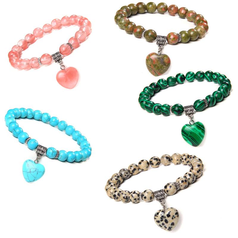 Handmade Love Heart Bracelets Pendant Natural Stone Jaspers Bracelet Women Jewelry Peach Heart Charm Bangles Female Yoga Gift
Handmade Love Heart Bracelets Pendant Natural Stone Jaspers Bracelet Women Jewelry Peach Heart Charm Bangles Female Yoga Gift