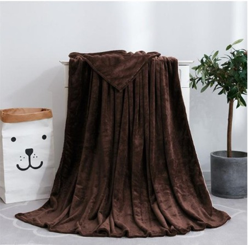 45 Hot Home textile flannel weighted Blanket super warm soft solid blankets throw on Sofa/Bed/ Travel patchwork Bedspread Decor