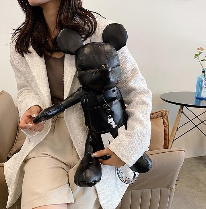 Wholesale factory ladies shoulder bags simple atmosphere black cartoon backpack sweet cute leather backpacks street trend leather messenger bag, Black2-680
Wholesale factory ladies shoulder bags simple atmosphere black cartoon backpack sweet cute leather backpacks street trend leather messenger bag, Black2-680