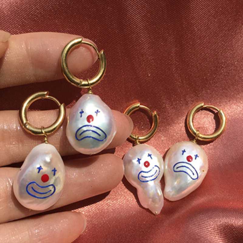 fashion natural fresh water pearl clown funny earrings special-shaped personality pendant cool girls chic ear jewelry
fashion natural fresh water pearl clown funny earrings special-shaped personality pendant cool girls chic ear jewelry