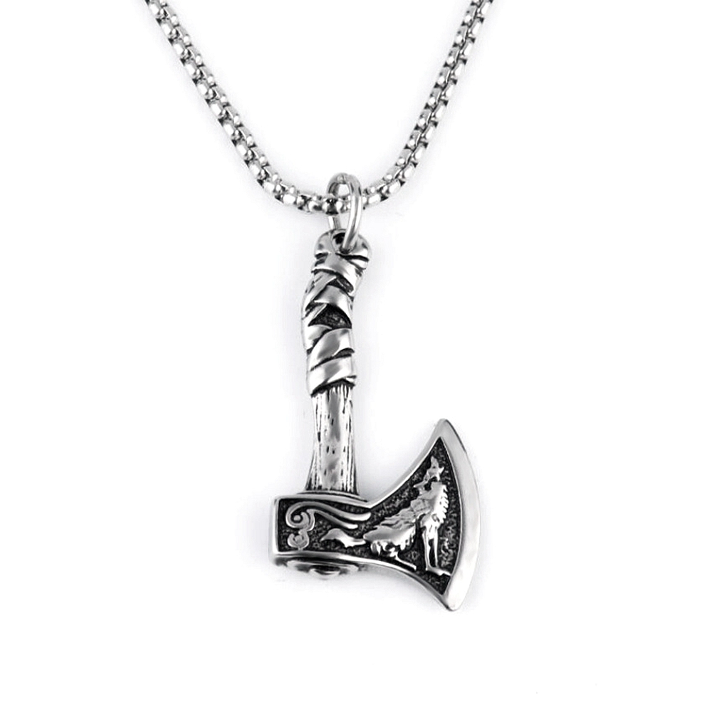10Pcs Antique Silver Alloy Vikings Ax Pendant Necklace For Men Fashion Amulets Charm Jewelry Gift
10Pcs Antique Silver Alloy Vikings Ax Pendant Necklace For Men Fashion Amulets Charm Jewelry Gift