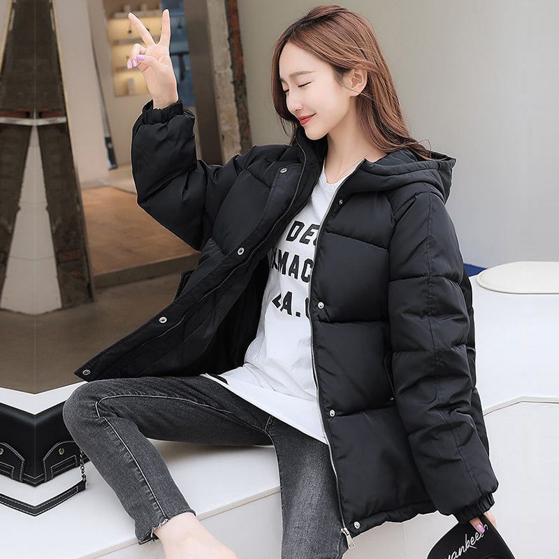 Fashion New Winter Jacket Women Hooded Parka Women Jacket Coat Thick Down Outerwear BF Cotton Padded Female Jacket mujer 201017