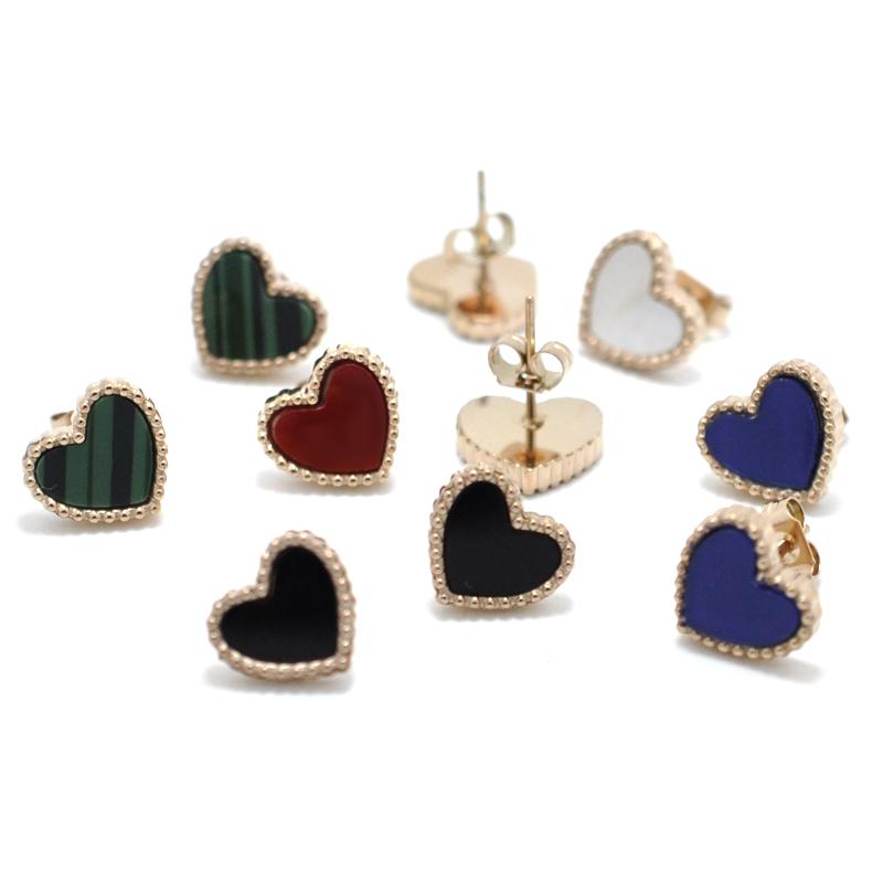 5 Colors Luxury Love Heart Earrings For Women Cute Earrings Stainless Steel Rose Gold Color Shell Stud Jewelry
5 Colors Luxury Love Heart Earrings For Women Cute Earrings Stainless Steel Rose Gold Color Shell Stud Jewelry