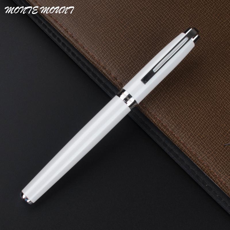 MONTE MOUNT High Quality Black Silver Rollerball Pen 0.7mm Black Ink Refill Metal Ballpoint Pen for Student School Supplies1