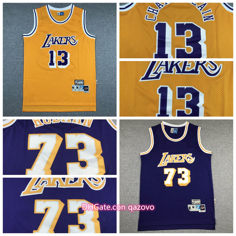 NBALosAngelesLakers13 yellow retro WiltonNormanChamberlain 73 purple retro jersey, Black
NBALosAngelesLakers13 yellow retro WiltonNormanChamberlain 73 purple retro jersey, Black